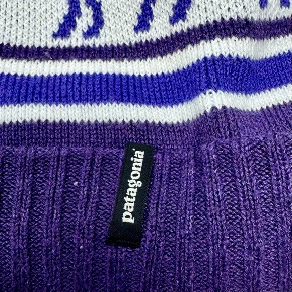 Patagonia | Purple and White Reindeer Hat - EUC - Picture 3 of 3